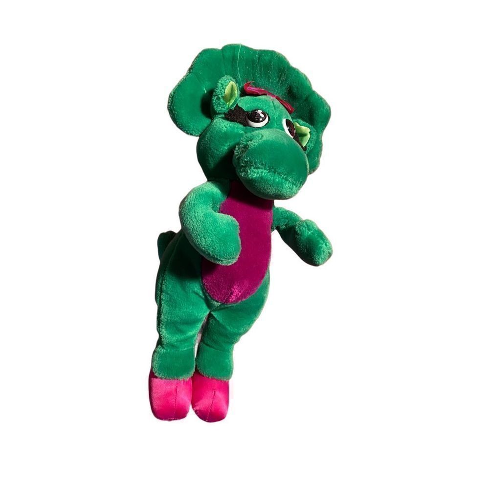 Vintage 1992 baby bop, Barney, plush/stuffed animal 13 inches ￼